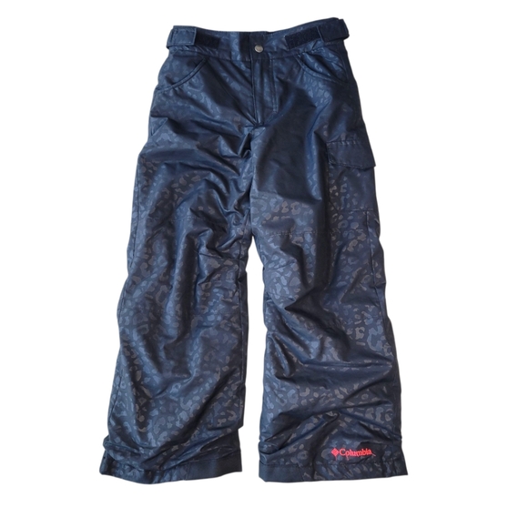 Columbia Starchaser Peak II Snowpants Girls Youth Cheetah Animal Print 7/8 SM - Picture 1 of 7